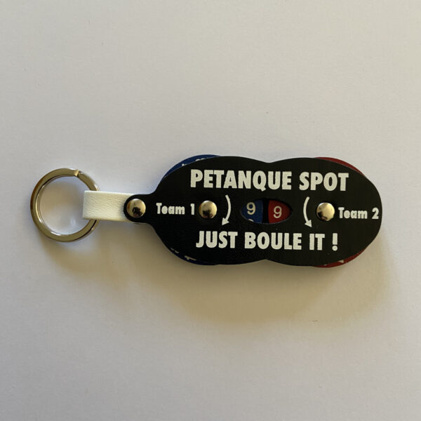Compteur de points PETANQUE SPOT - face avant cuir noir