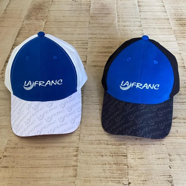 Casquette LA FRANC Officielle 3D Premium sport pétanque bleu blanc et bleu noir
